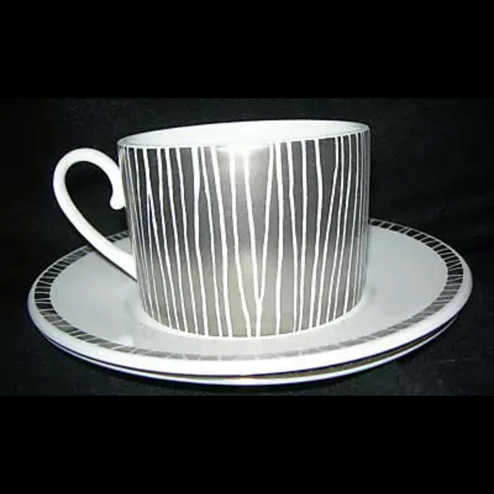 Calvin Klein Silver Texture cup and saucer